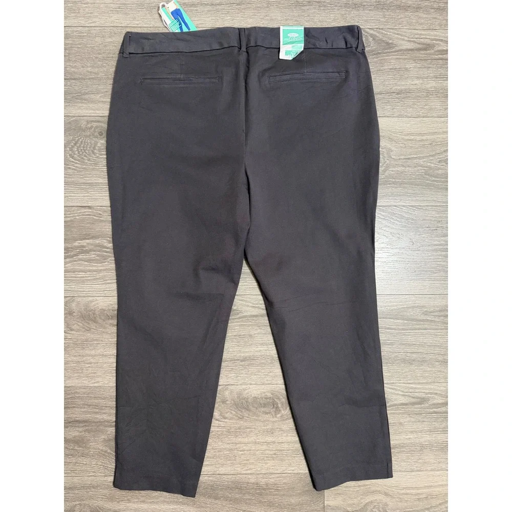 Old Navy Pixie Charcoal Gray Ankle Pants Women 18 Regular Mid Rise Stretch Twill